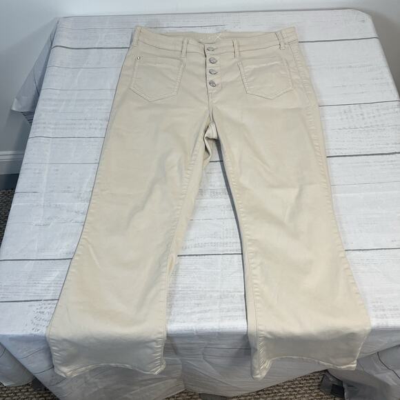 MAC Jeans Pants Women's Size 40 Dream Kick Tan Stone Cotton Stretch Button Fly - Picture 2 of 11